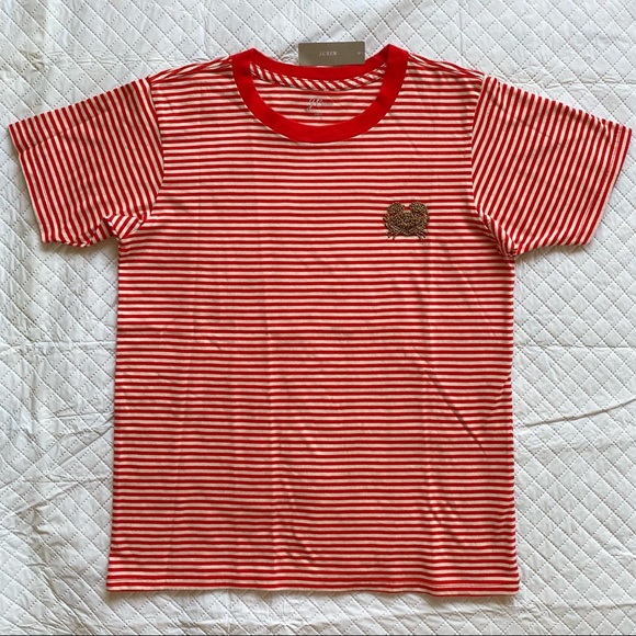 J. Crew Tops - J crew embellished t shirt